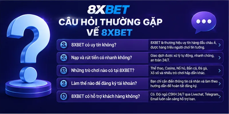 Câu hỏi thường gặp dành cho hội viên nhà cái 8xBET