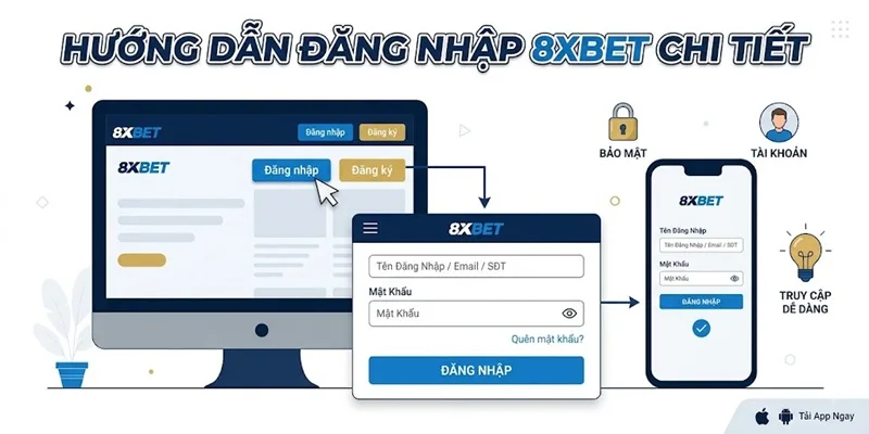 Hướng dẫn đăng nhập 8xBET