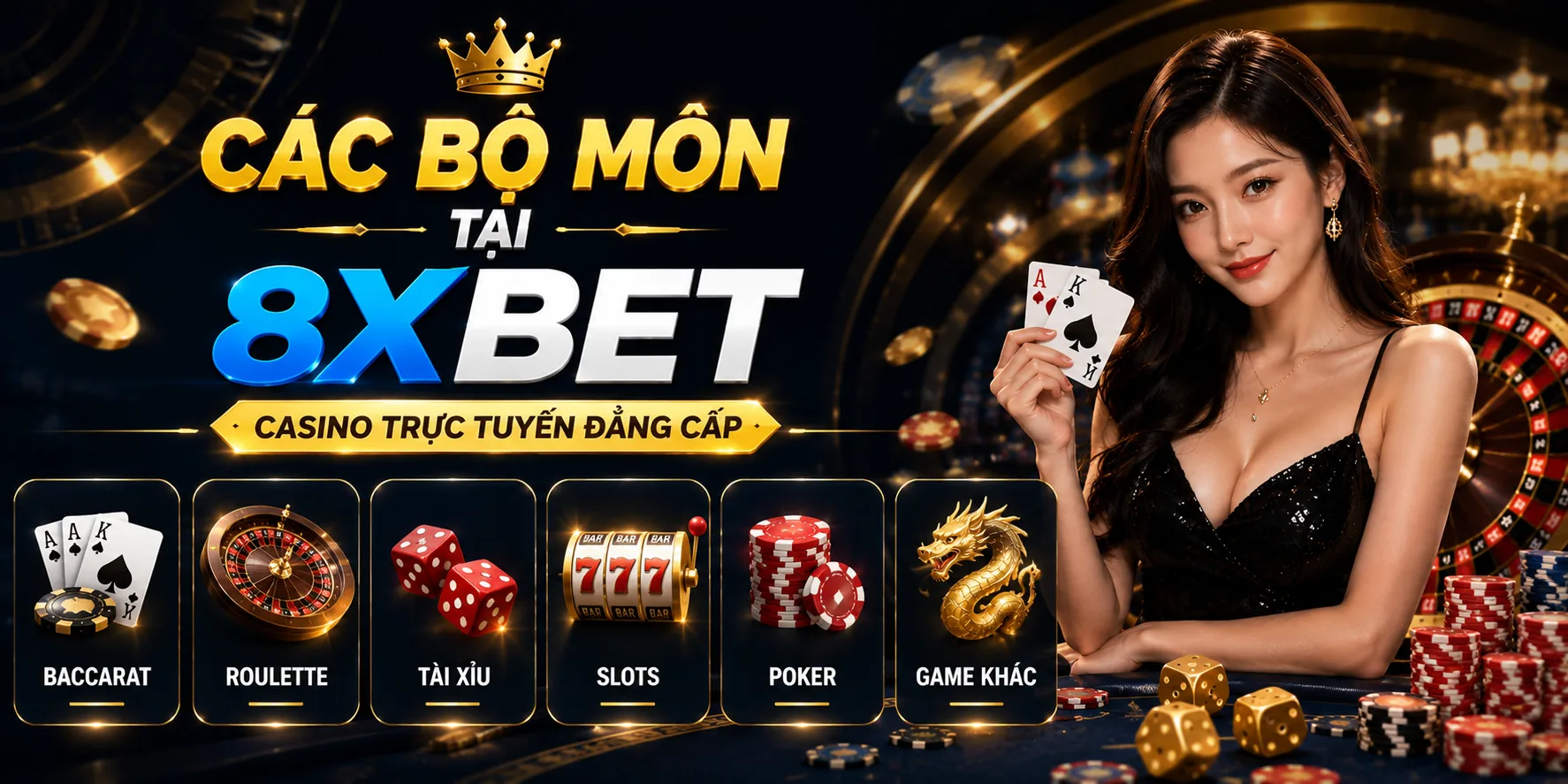 Các trò chơi nổi bật tại casino 8xBET
